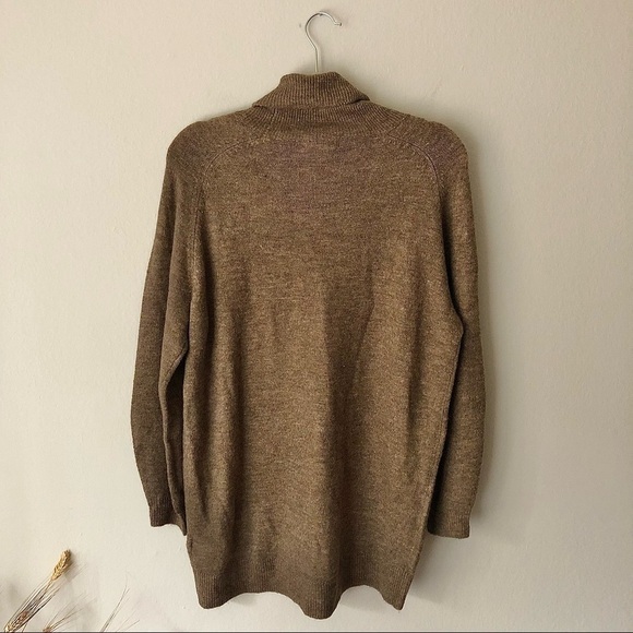 H&M Wool Blend Turtleneck Tunic in Brown Size XS - Picture 7 of 7
